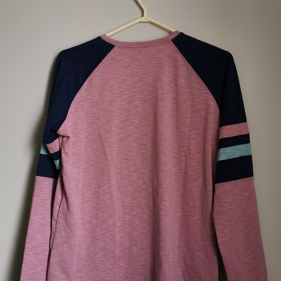 (3/$12) - L.L.Bean Unisex Kids Trail long sleeve. XL18. Pink and blue. - Picture 2 of 3